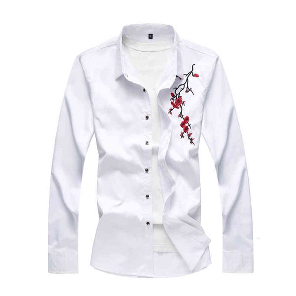 men's casual shirts fashion white dress clothing men shirt slim fit embroidered floral long sleeve 4xl 5xl 6xl 7xl sbub, White;black
men's casual shirts fashion white dress clothing men shirt slim fit embroidered floral long sleeve 4xl 5xl 6xl 7xl sbub, White;black