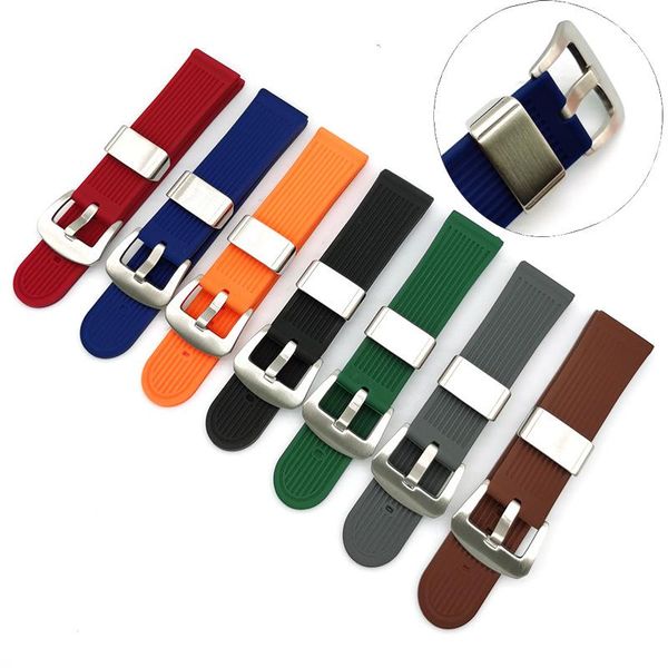 watch bands 22mm diving rubber strap for waterproof silicone sport wrist band bracelet watchband with metal buckle loop ring, Black;brown
watch bands 22mm diving rubber strap for waterproof silicone sport wrist band bracelet watchband with metal buckle loop ring, Black;brown