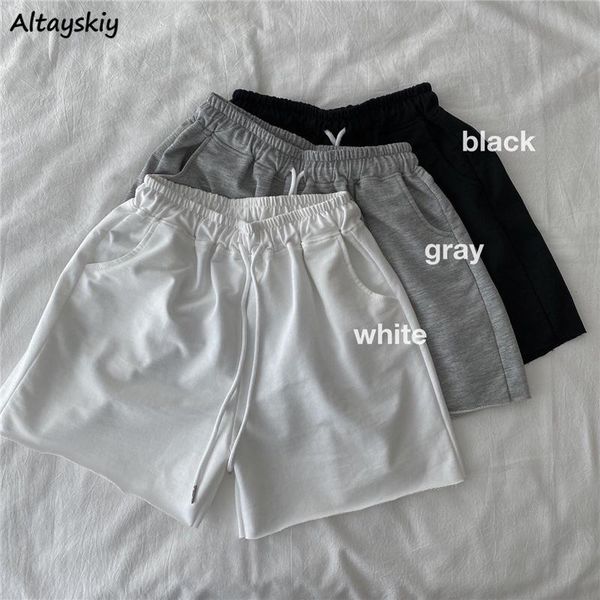 women's shorts women drawstring solid high waist trousers summer running pockets leisure all-match loose bottoms korean fashion unisex, White;black
women's shorts women drawstring solid high waist trousers summer running pockets leisure all-match loose bottoms korean fashion unisex, White;black