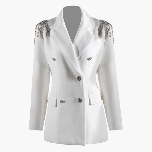 women's suits & blazers 2021 unique design european high street women beading blazer diamonds bottons luxury tassel white bodycon runwa, White;black
women's suits & blazers 2021 unique design european high street women beading blazer diamonds bottons luxury tassel white bodycon runwa, White;black