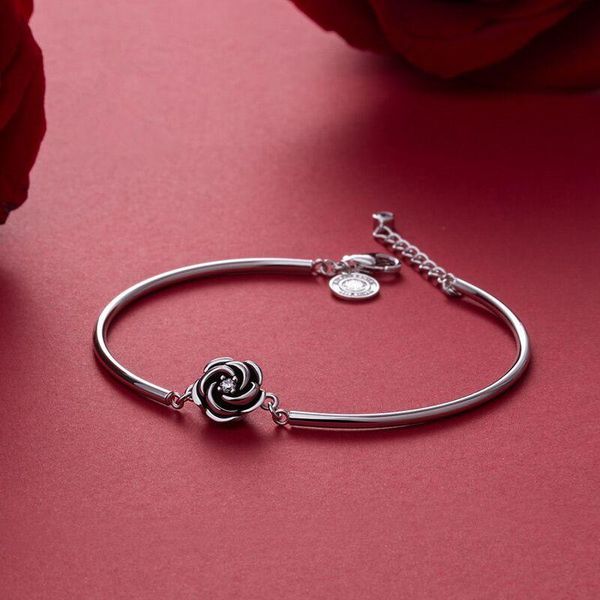 link, chain 2021 korean fashion rose bracelet fresh lovely anti-allergy gift fine women vintage hand jewelry tibetan silver, Black
link, chain 2021 korean fashion rose bracelet fresh lovely anti-allergy gift fine women vintage hand jewelry tibetan silver, Black
