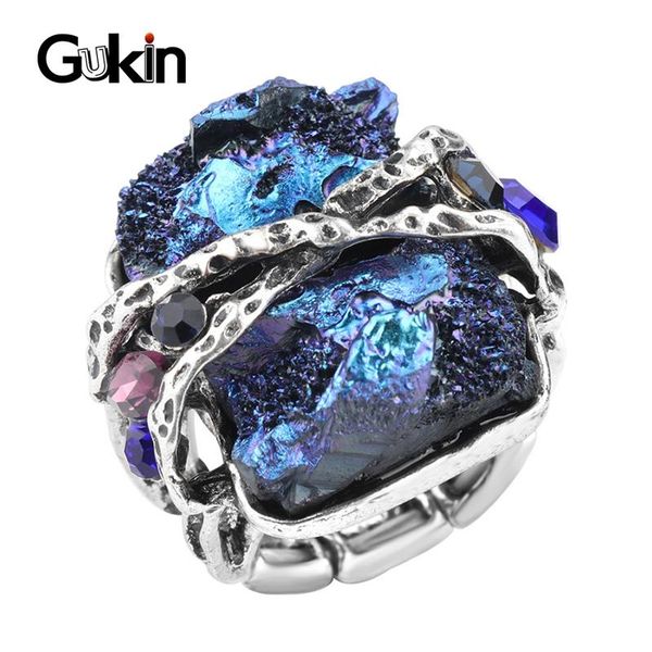 cluster rings gukin 2021 vintage natural stone for women silver color unique punk rock crystal stretch ring jewelry wholesale, Golden;silver
cluster rings gukin 2021 vintage natural stone for women silver color unique punk rock crystal stretch ring jewelry wholesale, Golden;silver