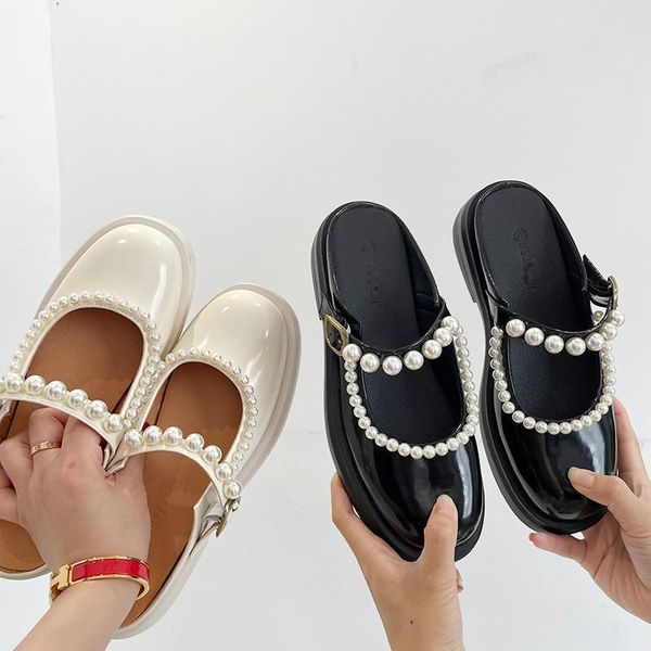 slippers for women 2021 summer thick bottomed pearl slides mules shoes string bead casual flats slipper sandalias femininas, Black
slippers for women 2021 summer thick bottomed pearl slides mules shoes string bead casual flats slipper sandalias femininas, Black