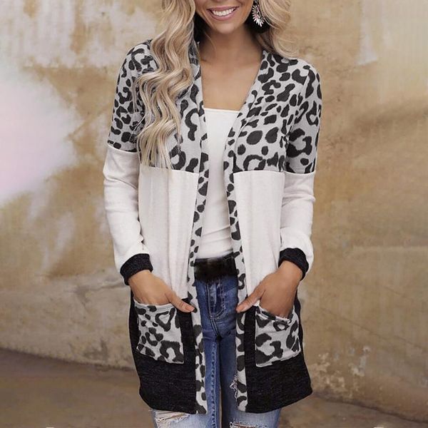women's jackets leopard print women's cardigan autumn winter splicing long sleeve plus size patchwork female jacket sudaderas, Black;brown
women's jackets leopard print women's cardigan autumn winter splicing long sleeve plus size patchwork female jacket sudaderas, Black;brown