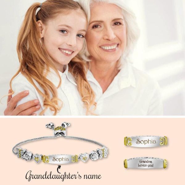 link, chain copper granddaughter name carving grandma loves bracelet butterfly heart beads bracelets, Black
link, chain copper granddaughter name carving grandma loves bracelet butterfly heart beads bracelets, Black