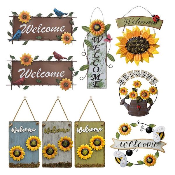 garden decorations decoration outdoor sunflower welcome sign wall hanging ornament tuin yard home decor vintage metal front door accessories
garden decorations decoration outdoor sunflower welcome sign wall hanging ornament tuin yard home decor vintage metal front door accessories