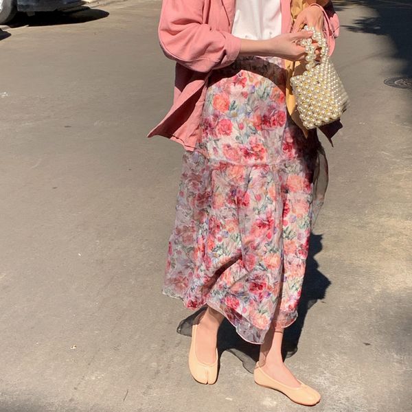 comelvintage floral print long skirts summer women korean style streetwear elastic high waist maxi skirt femme 210515, Black
comelvintage floral print long skirts summer women korean style streetwear elastic high waist maxi skirt femme 210515, Black