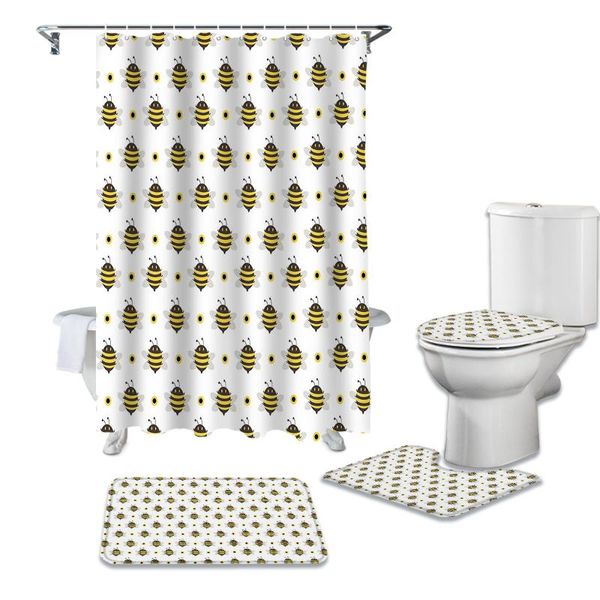 shower curtains bee catoon curtain sets non-slip rugs toilet lid cover and bath mat waterproof bathroom
shower curtains bee catoon curtain sets non-slip rugs toilet lid cover and bath mat waterproof bathroom