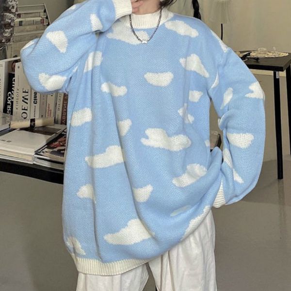 women's sweaters deep autumn kawaii nightgown korean fashion clouds roll women women's sweater loose long sleeve 2ss7, White;black
women's sweaters deep autumn kawaii nightgown korean fashion clouds roll women women's sweater loose long sleeve 2ss7, White;black