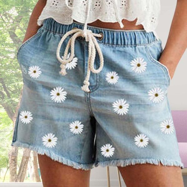 women's shorts women denim jean casual mid waisted short pants loose jeans street wear tied high waist, White;black
women's shorts women denim jean casual mid waisted short pants loose jeans street wear tied high waist, White;black