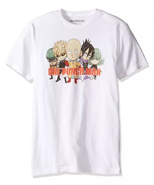 anime one punch man whole gang t-shirt nwt 100% authentic, White;black 
anime one punch man whole gang t-shirt nwt 100% authentic, White;black