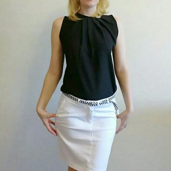 women's blouses & shirts women blouse 2021 fashion round neck sleeveless casual tank vest summer loose solid color clothes, White
women's blouses & shirts women blouse 2021 fashion round neck sleeveless casual tank vest summer loose solid color clothes, White
