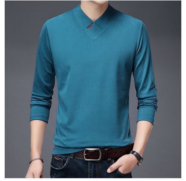 spring autumn double-sided cashmere t-shirt men's middle-aged and young people's bottomed shirt thin pure color embroidery long, Black
spring autumn double-sided cashmere t-shirt men's middle-aged and young people's bottomed shirt thin pure color embroidery long, Black