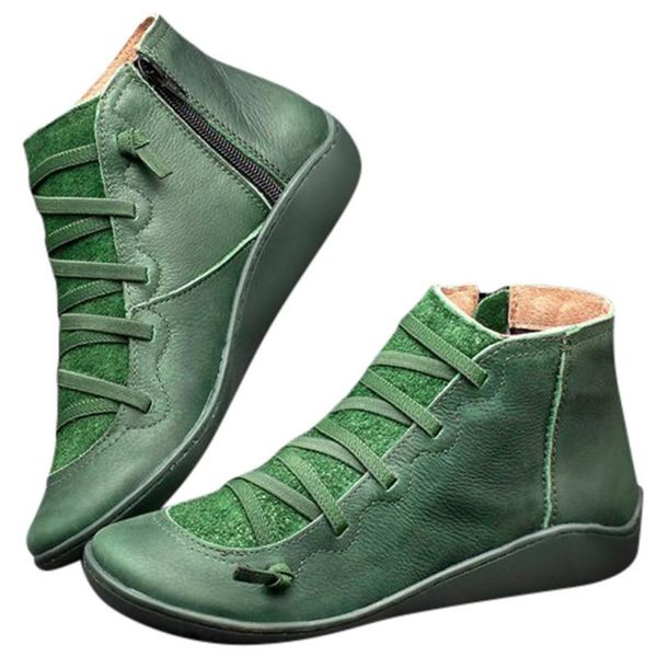 boots women winter casual warm flat leather retro lace-up side zipper round toe shoe christmas zapatos de mujer, Black
boots women winter casual warm flat leather retro lace-up side zipper round toe shoe christmas zapatos de mujer, Black
