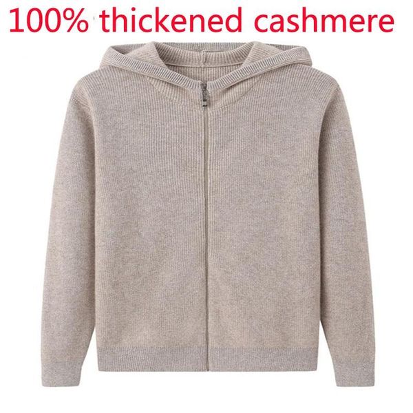 men's sweaters arrival fashion winter men hat zipper cardigan 100% pure cashmere thickened warm sweater plus size mlxl2xl3xl, White;black
men's sweaters arrival fashion winter men hat zipper cardigan 100% pure cashmere thickened warm sweater plus size mlxl2xl3xl, White;black