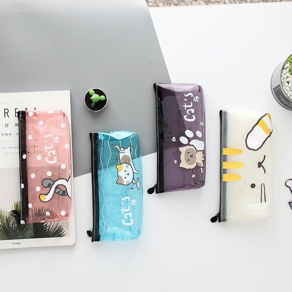 korea simple small fresh pink girl cat transparent stationery pencil case cartoon animal large capacity bag bags
korea simple small fresh pink girl cat transparent stationery pencil case cartoon animal large capacity bag bags
