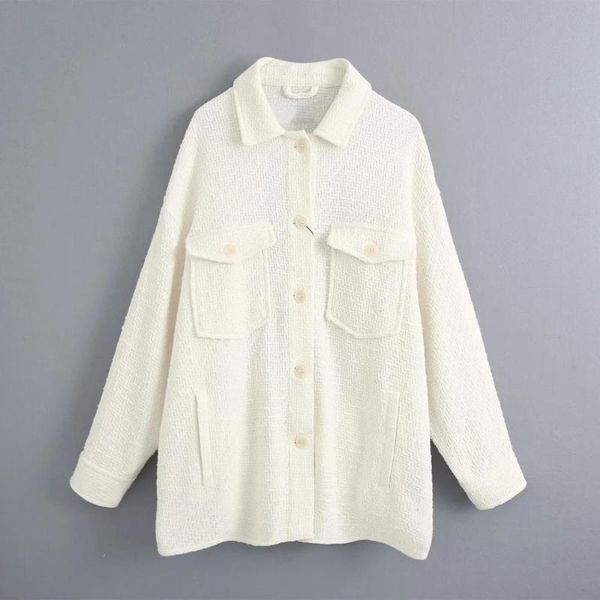 women's jackets women overshirt patch pockets lapel collared long sleeves coat 2021 loose casual chic jacket outerwear manteau femme, Black;brown
women's jackets women overshirt patch pockets lapel collared long sleeves coat 2021 loose casual chic jacket outerwear manteau femme, Black;brown