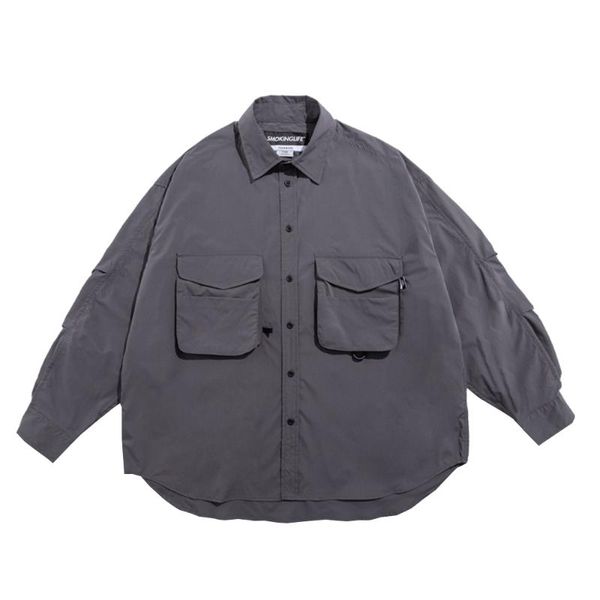 men's casual shirts multi-pocket long sleeved shirt mens autumn safari style lapel loose pocket men, White;black
men's casual shirts multi-pocket long sleeved shirt mens autumn safari style lapel loose pocket men, White;black