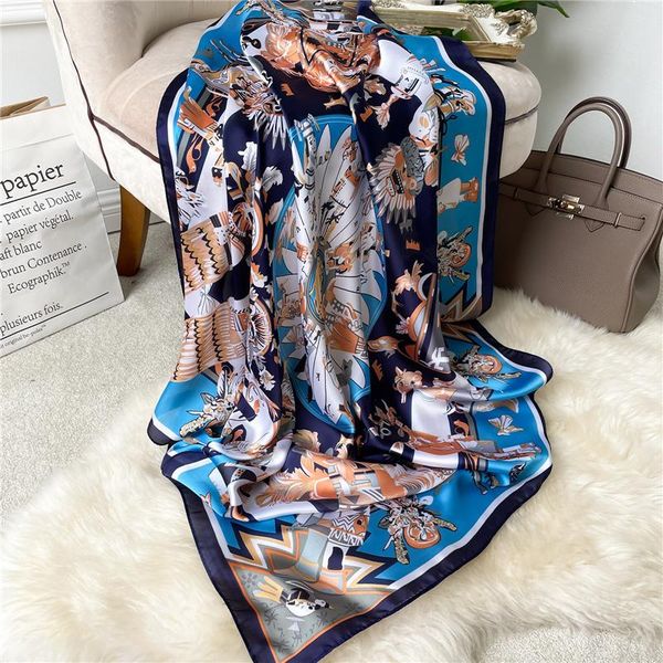 scarves silk square scarf for women print neckerchief shawl hijab popural 90*90cm summer beach wrap foulard headscarves bandana 2021, Blue;gray
scarves silk square scarf for women print neckerchief shawl hijab popural 90*90cm summer beach wrap foulard headscarves bandana 2021, Blue;gray