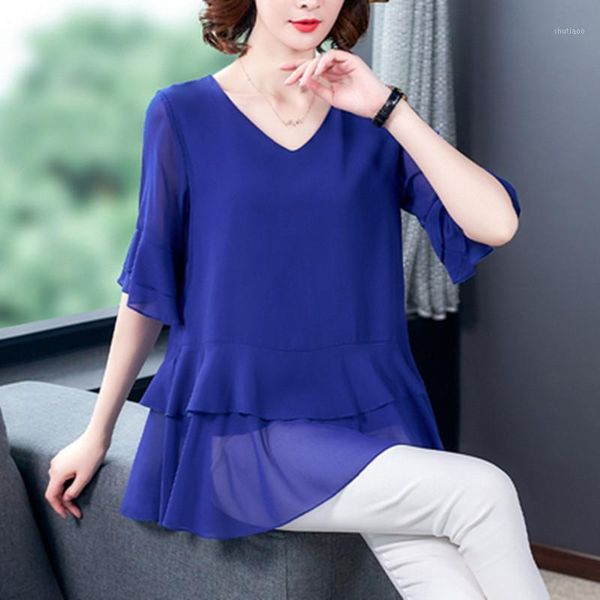women's blouses & shirts plus size korean women streetwearchiffon 5xl 6xl 7xl half sleeve ruffle shirt office work blusas feminina, White
women's blouses & shirts plus size korean women streetwearchiffon 5xl 6xl 7xl half sleeve ruffle shirt office work blusas feminina, White