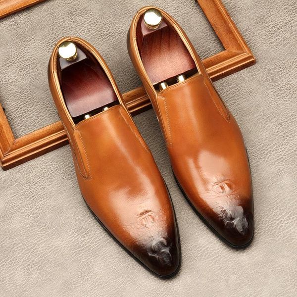 dress shoes pointed toe slip-on men wedding luxury embossed cow leather mens business office career work size 37-45, Black
dress shoes pointed toe slip-on men wedding luxury embossed cow leather mens business office career work size 37-45, Black