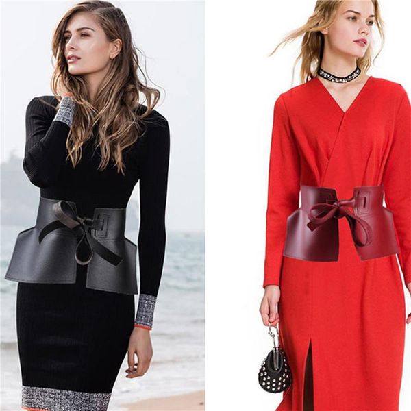 belts women belt female skirt leather waist fashion ladies pu black bow wide harness dresses designer waistband, Black;brown
belts women belt female skirt leather waist fashion ladies pu black bow wide harness dresses designer waistband, Black;brown