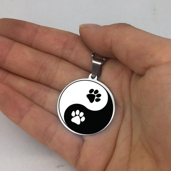 pendant necklaces cute footprint disc necklace yin yang choker jewelry gift for your friend yp6700, Silver
pendant necklaces cute footprint disc necklace yin yang choker jewelry gift for your friend yp6700, Silver