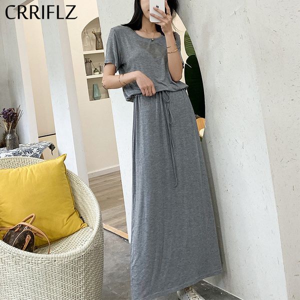 summer drawstring short sleeve dress women o-neck solid casual ankle-length crriflz 210520, Black;gray
summer drawstring short sleeve dress women o-neck solid casual ankle-length crriflz 210520, Black;gray