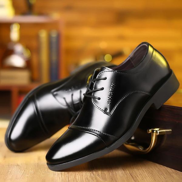 dress shoes oxfords leather men's lace up breathable formal office for man big size flats casual men, Black
dress shoes oxfords leather men's lace up breathable formal office for man big size flats casual men, Black
