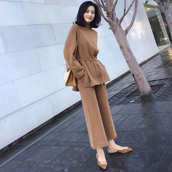 women's two piece pants 2021 autumn winter office women kintted set runway 2 fashion casual suit pants wool blends knit, White
women's two piece pants 2021 autumn winter office women kintted set runway 2 fashion casual suit pants wool blends knit, White