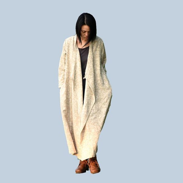 women's trench coats women casual cotton linen jacquard coat ladies chinese overcoat outwear retro vintage loose autumn spring, Tan;black
women's trench coats women casual cotton linen jacquard coat ladies chinese overcoat outwear retro vintage loose autumn spring, Tan;black