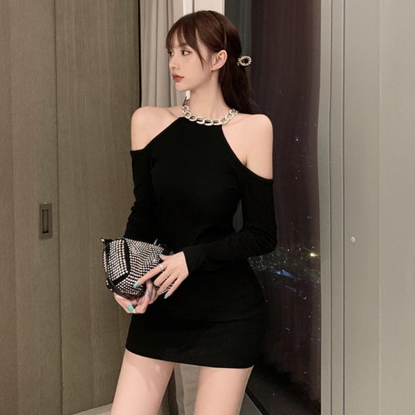 casual dresses lucyever fashion halter nail drill mini dress womens empire off shoulder woman 2021 korean slim black female, Black;gray
casual dresses lucyever fashion halter nail drill mini dress womens empire off shoulder woman 2021 korean slim black female, Black;gray