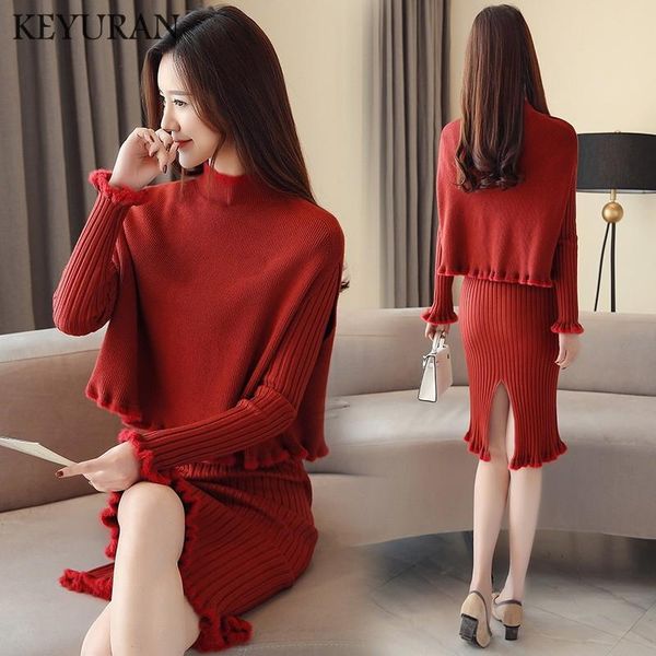 women's two piece pants 2021 autumn winter women turtleneck vest sweater + split dress knit 2 set ladies tracksuit casual knitted suit, White
women's two piece pants 2021 autumn winter women turtleneck vest sweater + split dress knit 2 set ladies tracksuit casual knitted suit, White