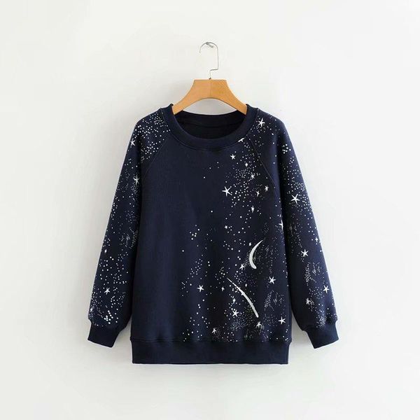 women's hoodies & sweatshirts women clothes 2021 casual streetwear woman pullover pull femme round neck star print long sleeve, Black
women's hoodies & sweatshirts women clothes 2021 casual streetwear woman pullover pull femme round neck star print long sleeve, Black