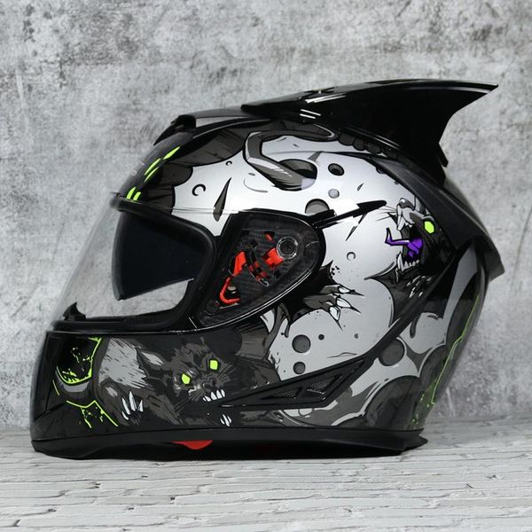 motorcycle helmets man women racing full face helmet double lens four seasons cascos para moto dot approved sctoor bike s-xxl
motorcycle helmets man women racing full face helmet double lens four seasons cascos para moto dot approved sctoor bike s-xxl