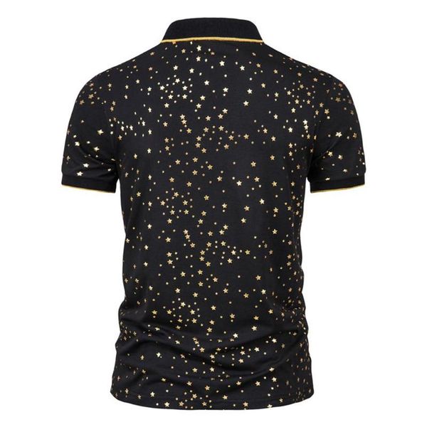 men's t-shirts men t-shirt summer fashion gold starry sky print short-sleeved lapel shirt, White;black
men's t-shirts men t-shirt summer fashion gold starry sky print short-sleeved lapel shirt, White;black