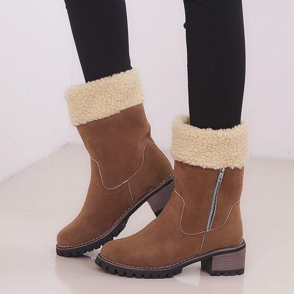 boots round-toe zipper snow women's size plus velvet short thick-soled comfortable high-heeled, Black
boots round-toe zipper snow women's size plus velvet short thick-soled comfortable high-heeled, Black