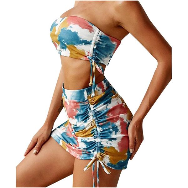 women's swimming suit 2021 summer tie-dye split swimsuit fashion swimwear beachwear bikini set women tube top, White;black
women's swimming suit 2021 summer tie-dye split swimsuit fashion swimwear beachwear bikini set women tube top, White;black