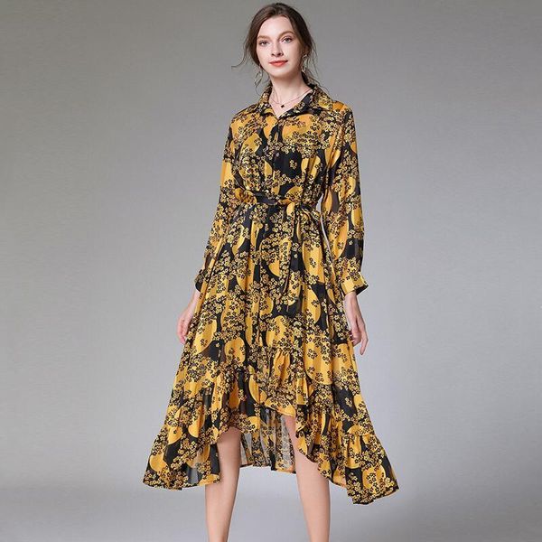 casual dresses spring women fashion dress single-breasted printing lady lotus leaf irregular chiffon, Black;gray
casual dresses spring women fashion dress single-breasted printing lady lotus leaf irregular chiffon, Black;gray