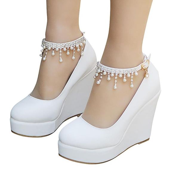 dress shoes 2021 women weddind party elegant white wedge high heel platform single ladies female pumps, Black
dress shoes 2021 women weddind party elegant white wedge high heel platform single ladies female pumps, Black