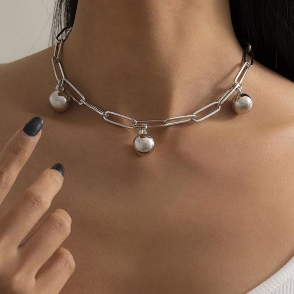 pendant necklaces simple geometric bead women's short necklace clavicle chain hip hop rock rap accessories punk jewelry anniversary gif, Silver
pendant necklaces simple geometric bead women's short necklace clavicle chain hip hop rock rap accessories punk jewelry anniversary gif, Silver