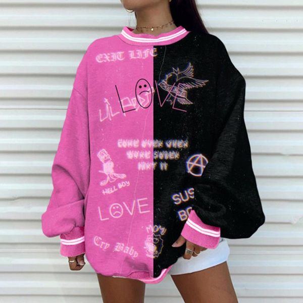 women's hoodies & sweatshirts sweatshirt y2k sweater hoodie streetwear long-sleeved round neck loose pink black stitching letter printi
women's hoodies & sweatshirts sweatshirt y2k sweater hoodie streetwear long-sleeved round neck loose pink black stitching letter printi