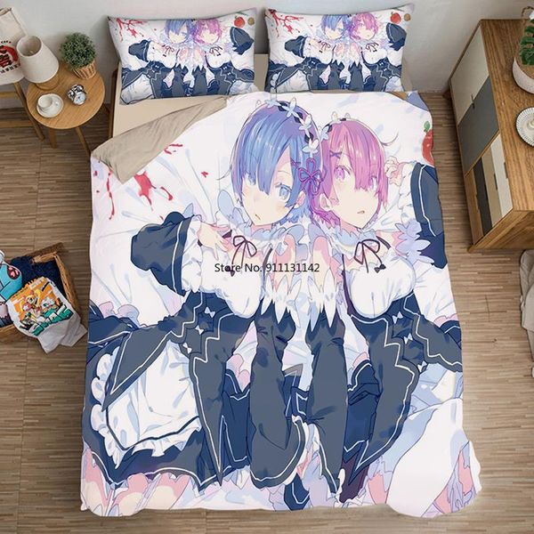 bedding sets re:life in a different world from zero set cartoon 3d digital print down quilt cover pillowcase home textile
bedding sets re:life in a different world from zero set cartoon 3d digital print down quilt cover pillowcase home textile