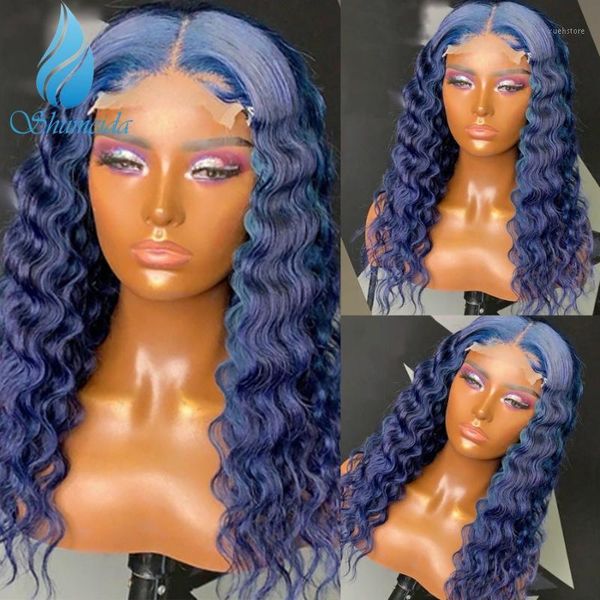 13*6 blue color deep curly lace front wig brazilian remy hair wigs glueless with natural hairline for women1, Black;brown
13*6 blue color deep curly lace front wig brazilian remy hair wigs glueless with natural hairline for women1, Black;brown