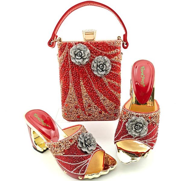 sandals italian design est elegant red color party wedding fashion ladies shoes and bag set decorated with colorful crystal, Black
sandals italian design est elegant red color party wedding fashion ladies shoes and bag set decorated with colorful crystal, Black