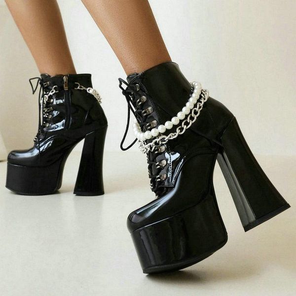 boots 2021 women ankle platform square high heel ladies motorcycle patent pu leather cross tied zipper women's black
boots 2021 women ankle platform square high heel ladies motorcycle patent pu leather cross tied zipper women's black