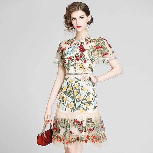 zawfl summer elegant chic streetwear dress retro mesh embroidery women short sleeve ruffles a-line 210525, Black;gray
zawfl summer elegant chic streetwear dress retro mesh embroidery women short sleeve ruffles a-line 210525, Black;gray