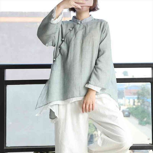 women casual patchwork blouse mori girl loose chinese style shirts female plate button shirt ladies shirt, White
women casual patchwork blouse mori girl loose chinese style shirts female plate button shirt ladies shirt, White