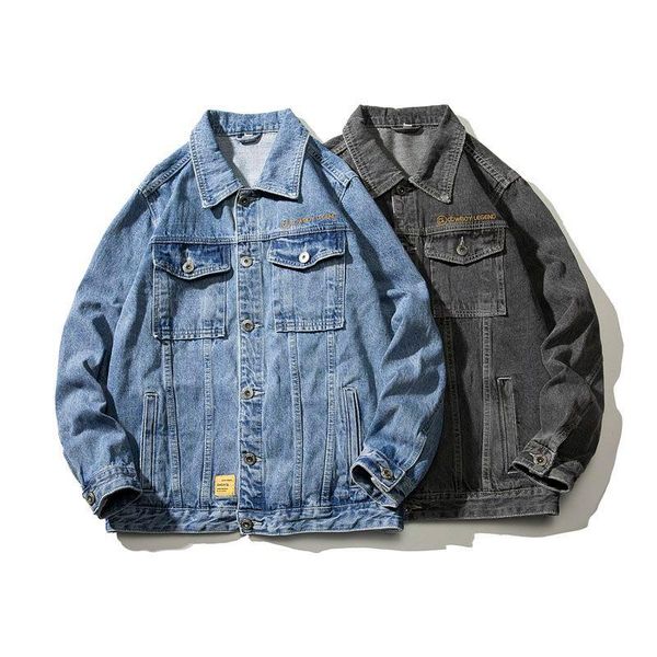 men's jackets denim jacket fashion brand youth single breasted letter embroidered casual autumn 2021, Black;brown
men's jackets denim jacket fashion brand youth single breasted letter embroidered casual autumn 2021, Black;brown
