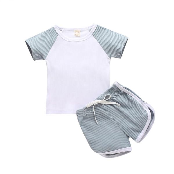 clothing sets 2021 kids baby 2-piece outfit set short sleeve color block shorts for children boys girls, White
clothing sets 2021 kids baby 2-piece outfit set short sleeve color block shorts for children boys girls, White